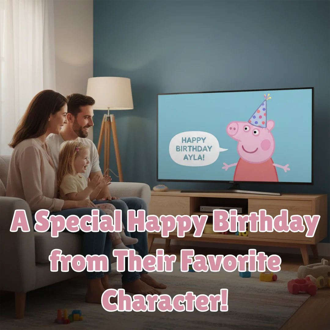 Personalized Peppa Pig Birthday Video