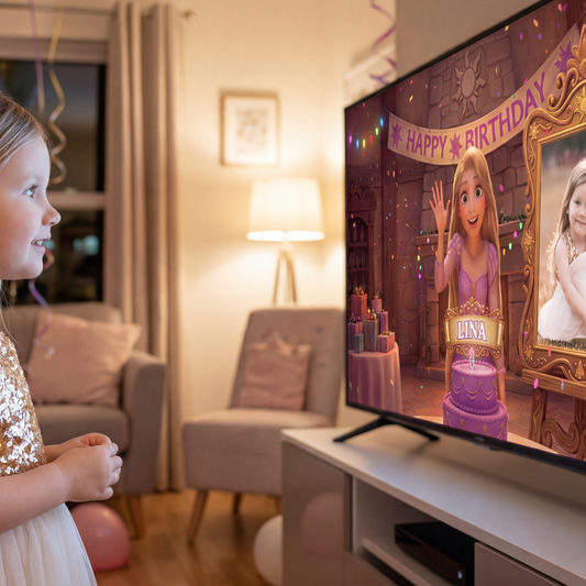 Personalized Rapunzel Birthday Video