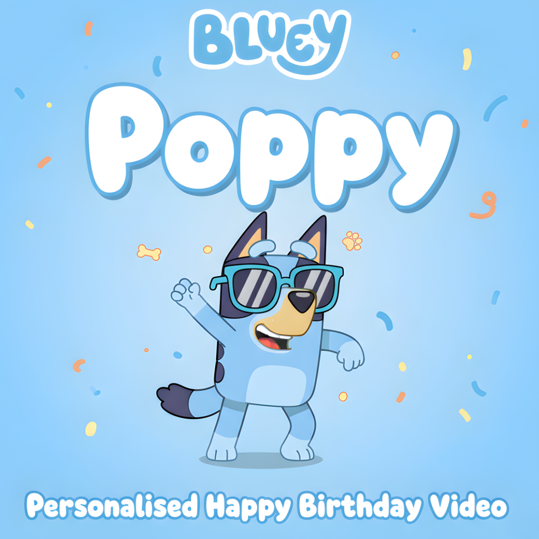 A Bluey Birthday Surprise With Their Name