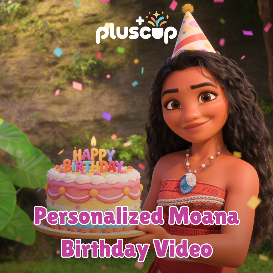 Personalized Moana Birthday Video
